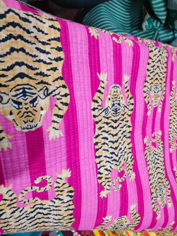 Hand Printed Tibetan Tiger Print  Fabric By The Yard, Running Loose Sewing Craft Dressmaking Material Fabric Quilted Fabric Dress Fabric